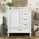 Bathroom Vanity, Modern Bathroom Cabinet With Sink Combo Set, Bathroom Storage Cabinet With A Soft Closing Door And 3 Drawers, Solid Wood Frame by HouseOfZazla