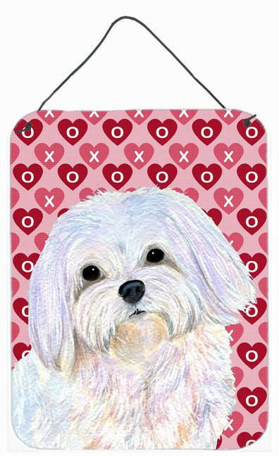 Maltese Hearts Love and Valentine's Day Portrait Wall or Door Hanging Prints