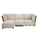 Velora 94.5 in. 4-Piece L Shaped Boucle Modular Sofa