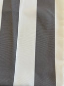 2 Pack Outdoor Lumbar Pillow Covers - Gray/White Striped