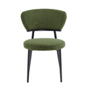 Upholstered Dining Chair (Set of 2) - Green Fabric by HouseOfZazla