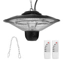 1500W Electric Hanging Patio Heater with 3 Heat Levels & Timer
