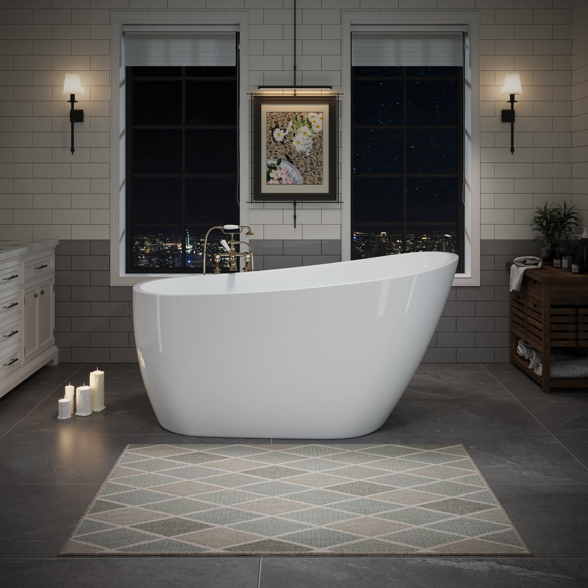 55" Acrylic Freestanding Bathtub, photo 8 of 10