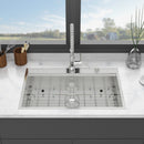 Drop In Kitchen Sink With Workstation, 16 Gauge - Brushed Nickel by HouseOfZazla