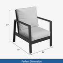 All-Weather Ergonomic Patio Armchairs With Thick Cushions (Set of 2) by HouseOfZazla