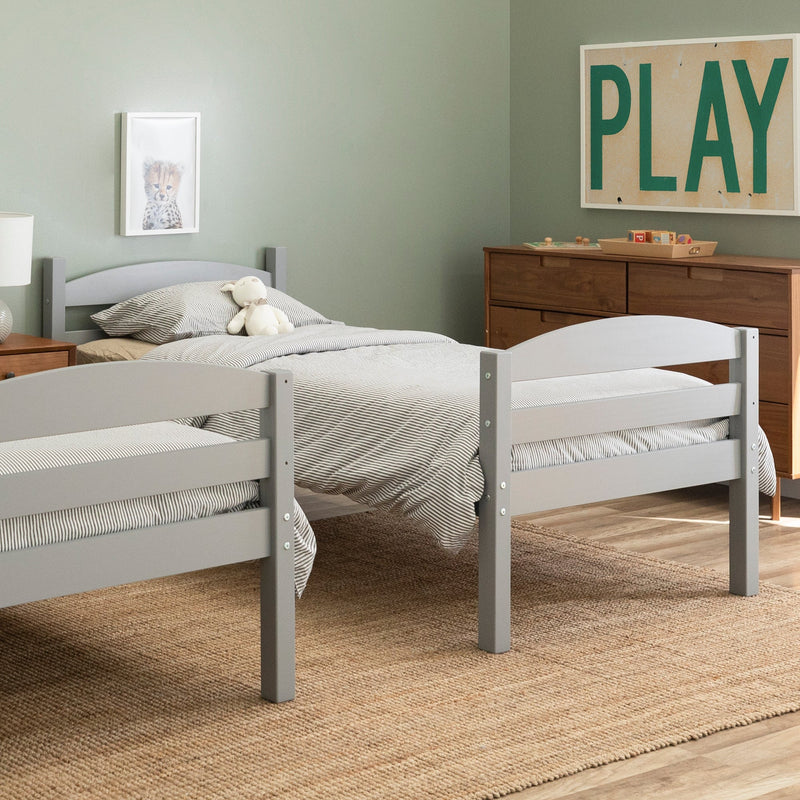 Carolina Transitional Solid Wood Twin-over-Twin Bunk Bed