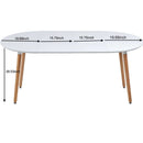 Extensible Table, Dining Table, Office Table, Coffee Table Metal Leg