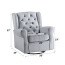 Glider Chair With Swivel - Gray by Unique Piece Furniture