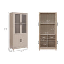Jodie - Bookcase Cabinet With 6 Adjustable Shelves - Oak by HouseOfZazla