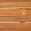 Outdoor Dining Table With Slat Wooden Panel And Turnbuckle Accents - Teak by HouseOfZazla