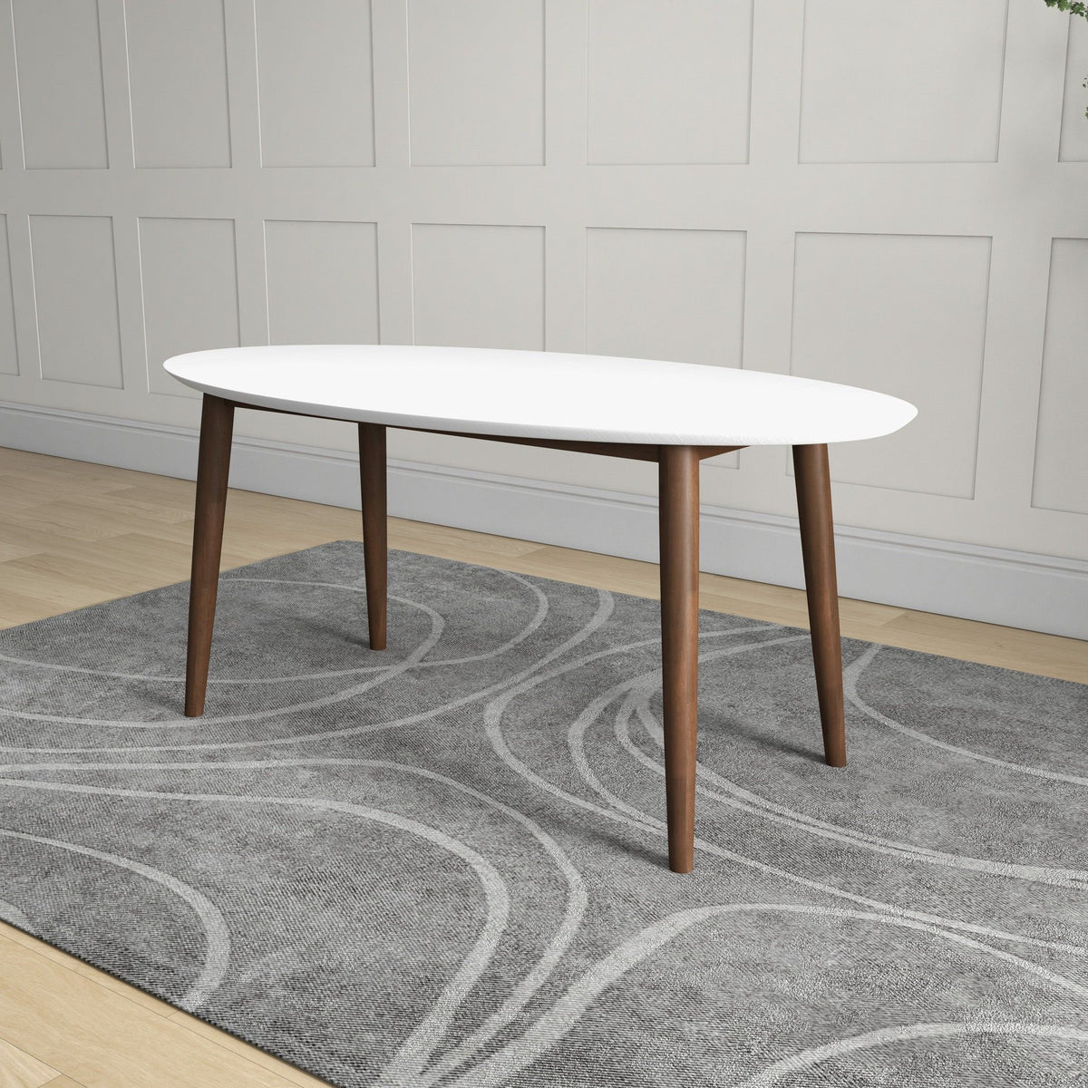 Ada - Mid-Century Modern Style Oval Dining Table, photo 6 of 16