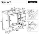 36" Bathroom Vanity with Ceramic Sink