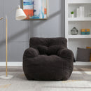 Soft Teddy Fabric Tufted Foam Bean Bag Chair With Teddy Fabric by HouseOfZazla