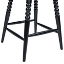 Breda - Turned Bubble Spindle Low Back Counter Stool - Black by HouseOfZazla