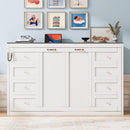 Murphy Bed With LED Light, Foldable Wall Bed Cabinet