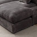 74.8" Modern Luxury Twins Sofa Couch for Living Room Quality Corduroy Upholstery Sleeper Sofa Bed Daybed Grey