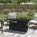 Outdoor Fire Pit Table & Lid - Black