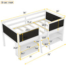 Low Loft Bed With Movable Shelves And Ladder, Decorative Chalkboard Guardrail by HouseOfZazla
