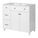 Bathroom Vanity With Sink, Soft Close Doors, Adjustable Shelves by HouseOfZazla