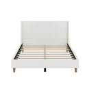 Upholstered Modern Platform Bed With Wingback Headboard by HouseOfZazla