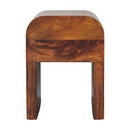 Mini Darcy Chestnut Nightstand with Curved Edges, 1-Drawer