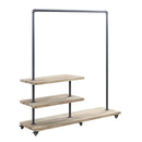 Brantley - 66" Hanger Rack - Oak & Sandy Gray