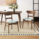Mid Century Dining Chairs With Cushioned Seats And Wood Frame (Set of 2) by HouseOfZazla