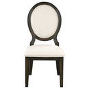 Fulton - 5 Piece Dining Table Set With Upholstered Chairs - Dark Brown