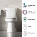 Gloss 2 Piece Toilet With 1.28 Gpf Tornado Flush, Rimless Bowl, Soft Closing Seat - Gloss White by HouseOfZazla