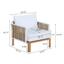 Vine - 4 Piece Outdoor Conversation Set - White by HouseOfZazla