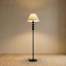 Mid Century Modern Wood Large Floor Lamp with Pleated Lampshade 65"H by EP Designlab LLC