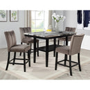 Upholstered Counter Height Chair For Dining Room (Set of 2) - Black / Brown by HouseOfZazla