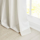 Twist Tab Lined Window Curtain Panel White 50x95