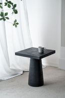Square Side Table With Pedestal Base by HouseOfZazla