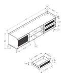 72-Inch Transitional TV Stand Console with Storage by HouseOfZazla