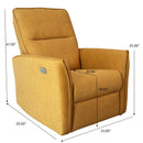 Suede Recliner Chair - Dark Yellow by Unique Piece Furniture
