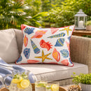 Square Coral Outdoor Pillows (Set of 2) - Multi by HouseOfZazla