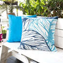 Leaf Vein Outdoor & Indoor Pillow - Indigo by Unique Piece Furniture