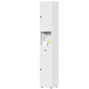 Tall Bathroom Storage Cabinet, 5-Tier Narrow With 2 Doors & Adjustable Shelves, Freestanding - White by HouseOfZazla