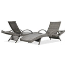 K&K 80" Outdoor Wicker Chaise Lounge Chairs Set of 2
