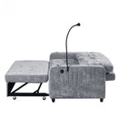 Modern Loveseat Pull Out Sofa Bed With Adjustable Backrest, Two Cup Holders, A Phone Holder, Three Charging Ports And Side Storage Pockets For Living Room by HouseOfZazla