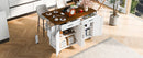 K&K 53.5'' Farmhouse Kitchen Island with Power Outlet