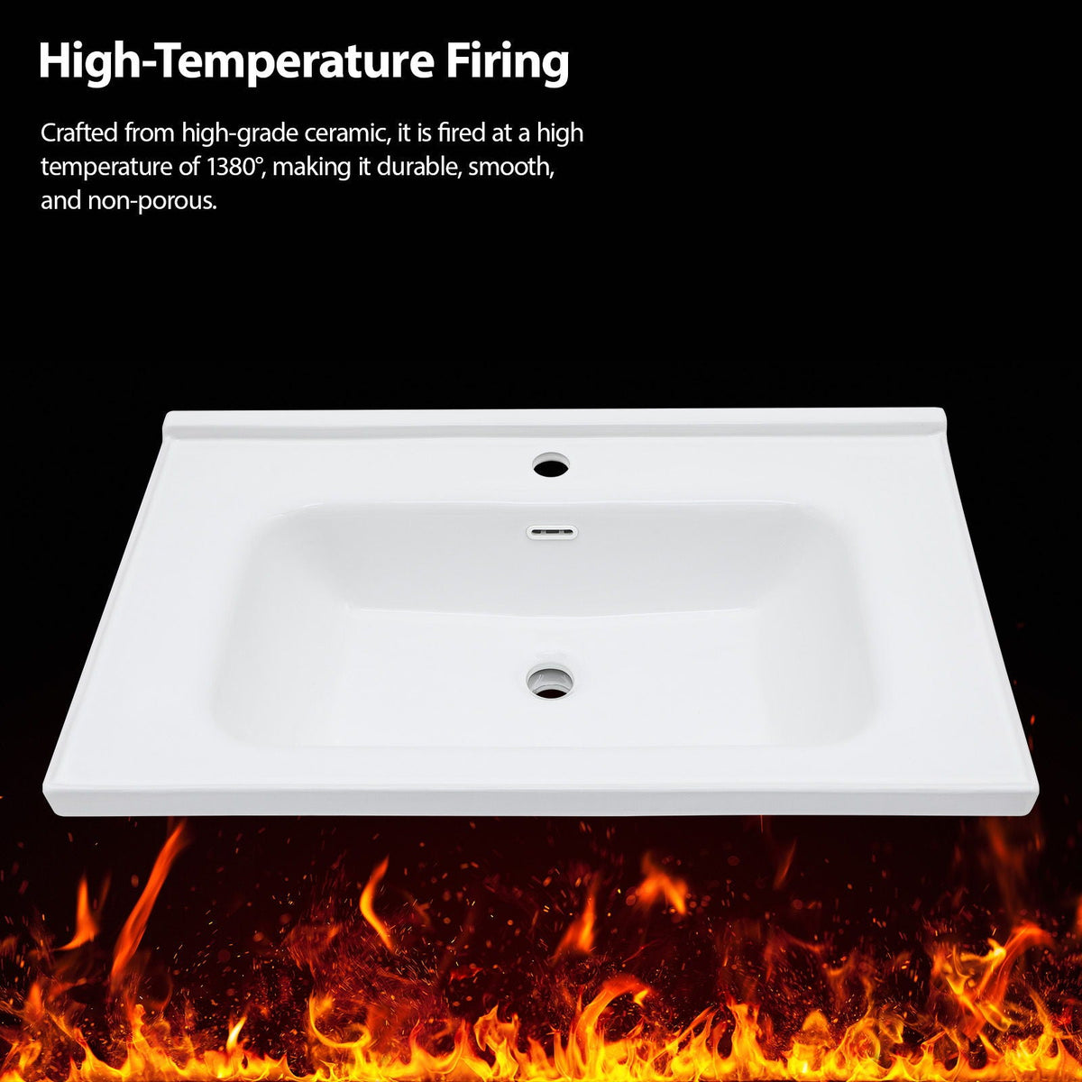 Modern Rectangular Vanity Top With Overflow For Bathroom, photo 9 of 19