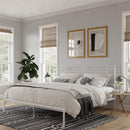Praxis - King Bed With Simple Headboard - White by HouseOfZazla