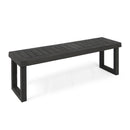 3-Piece Solid Acacia Wood Outdoor Dining Set, Sandblast Dark