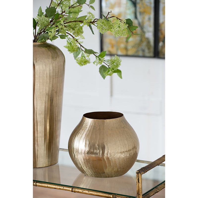 11x11x9" Aluminum Chisel Flower Vase, photo 7 of 9