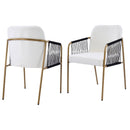 Modern Glam Upholstered Dining Chairs (Set of 2) by HouseOfZazla