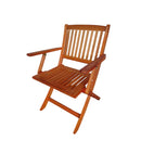 Foldable Patio Dining Set, Folding Chairs, Indoor And Outdoor Universal (Set of 4) - Teak by Unique Piece Furniture