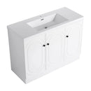 Contemporary Freestanding Bathroom Vanity With Resin Sink & Soft-Close Cabinet Doors by Unique Piece Furniture