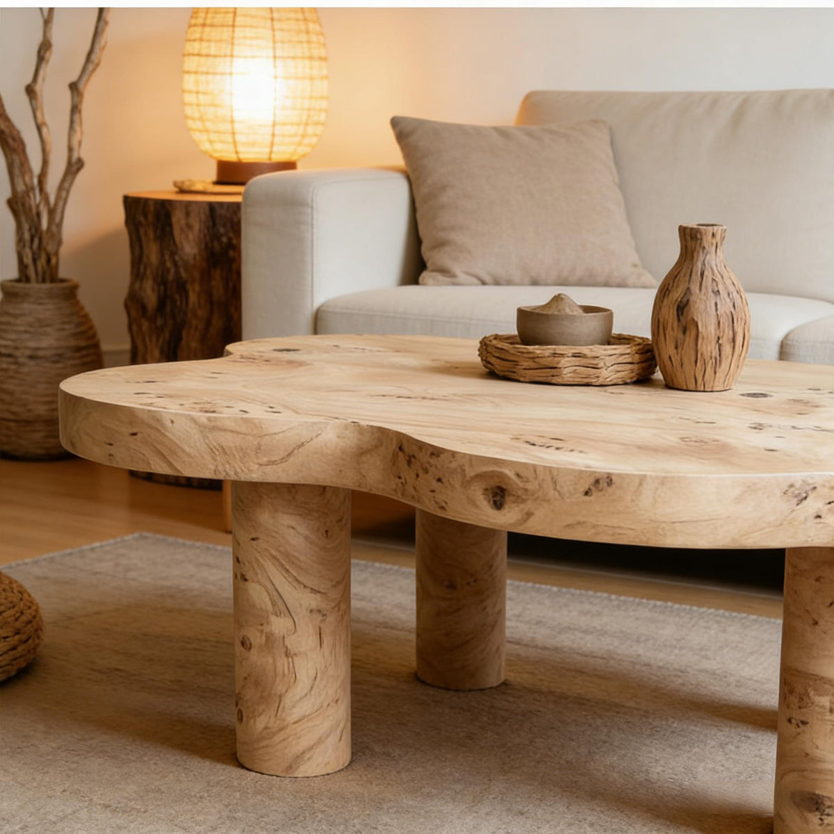 Cloud Shaped Coffee Table With 4 Round Legs, photo 14 of 24